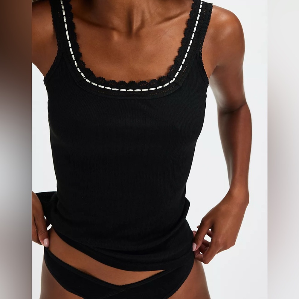 Free People Intimately Free Only You Tank in Black NWT Size Small